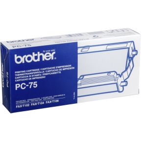 Image of Brother Meervoudige cassette + inktlint/transferlint (fax) PC-75 / PC75RF, 144 bladzijden