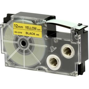 Image of Casio KR-12YW Labeltape Tapekleur: Geel Tekstkleur:Zwart 12 mm 8 m