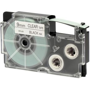 Image of Casio IR-9 X1 Labeltape Tapekleur: Transparant Tekstkleur:Zwart 9 mm 8 m