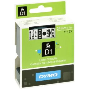 Image of Dymo D1 Tape 24mm x 7m, Zwart op wit