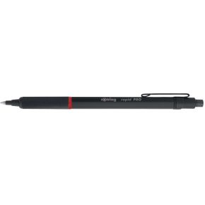 Image of rotring Rapid Pro Ballpoint Pen Matt black with Refill M-Blu