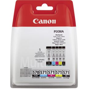 Canon inkc. PGI-570/CLI-571 Multipack (gepigmenteerd) zwart/cyaan/magenta/geel