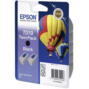 Image of Epson ink cartridge black twin pack T 019