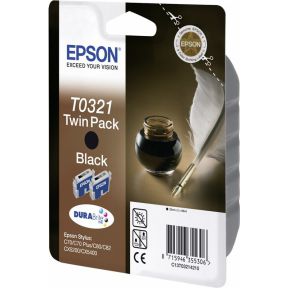Image of Epson ink cartridge black twin pack T 032 T 0321