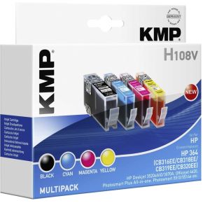 Image of KMP H108V Multipack BK/C/M/Y compatibel met HP No. 364
