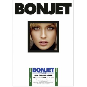 Image of Bonjet BJ4SGP240 Silk Glossy Paper, 21X29.7 cm (A4), 50
