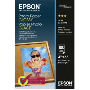 Image of Epson Fotopapier Glossy 10x15cm (100 vel)