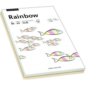 Image of Papyrus Rainbow A 4 80 g pastel Mix 5x 20 vel