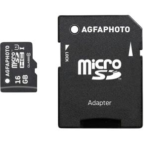 Image of AgfaPhoto Mobile High Speed 16GB MicroSDHC Class 10 + Adapte