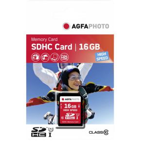 Image of AgfaPhoto SDHC kaart 16GB High Speed Class 10 UHS I