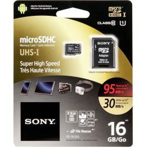 Image of Sony microSDHC kaart 16GB High Speed Class 10 incl Adapter