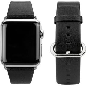 Image of CASEual lederen band voor Apple Watch 38mm, zwart