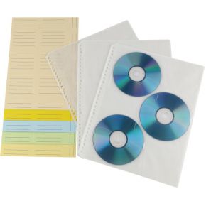 Image of 1x10 Hama CD-ROM-ordner-hoezen transparant-wit 49835