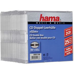 Image of 1x25 Hama CD-cases CD-Box- Slim dubbel 51168