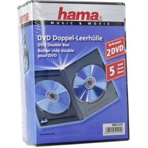 Image of 1x5 Hama DVD-Dubbel cases zwart 51294