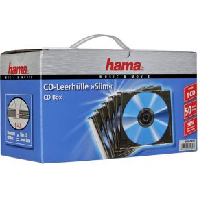 Image of 1x50 Hama CD-cases SlimLine Transparent-zwart 51269