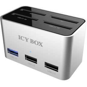Image of ICY BOX IB-880 USB Zwart, Zilver geheugenkaartlezer
