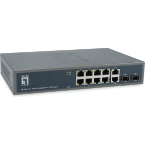 LevelOne GEP-1221 netwerk- Unmanaged Gigabit Ethernet (10/100/1000) Power over Ethernet (PoE) netwerk switch