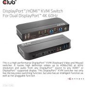 CLUB3D-DisplayPort-HDMI-KVM-Switch-For-Dual-DisplayPort-4K-60Hz
