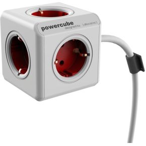 Image of allocacoc PowerCube Extended incl. 1,5 m kabel rood Type F