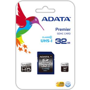 Image of ADATA - Memory Card SDHC 32 GB 50/33 MB/sec (Premier SDHC UHS-I U1 Class10 32GB)
