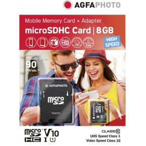 Image of AgfaPhoto Mobile High Speed 8GB MicroSDHC Class 10 (+ Adapte