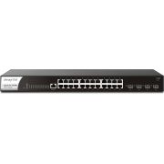 Draytek-Vigor-G2280x-Managed-Gigabit-Ethernet-10-100-1000-1U-Zwart-Staal-netwerk-switch