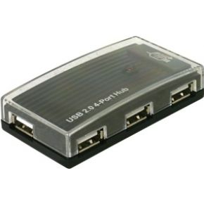 Image of Delock 4 poorten USB 2.0 hub Zwart
