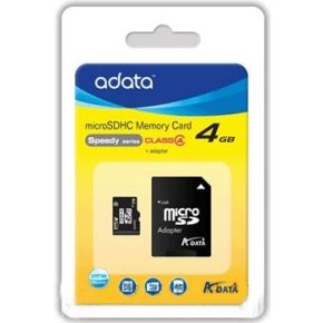 Image of ADATA 4GB MicroSDHC Class 4 incl. SD