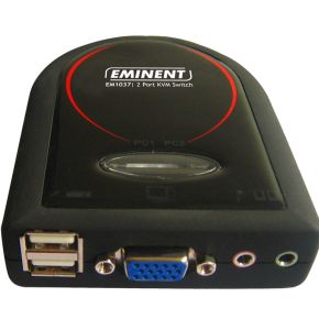 Image of Eminent 2-port USB KVM Switch met Audio p/n EM1037