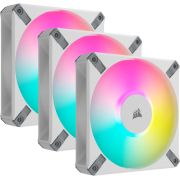 Corsair iCUE AF120 RGB ELITE PWM Fan White (triple pack) with Lighting Node CORE