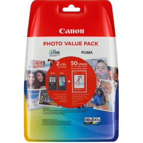 Image of Canon Papier-Cartridge kit PG-540 XL 3 kleuren + zwart + 50 vel