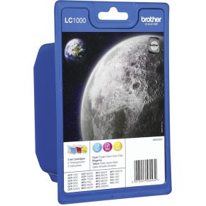 Image of Brother Ink Cartridge Lc1000Rb Rainbow Pack (C M