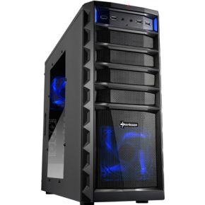 Image of Midi-tower PC-behuizing Sharkoon Rex3 Value Black Edition Zwart/blauw