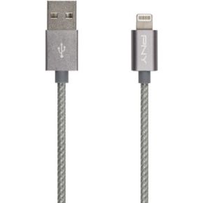 Image of PNY Space Grey Braided Lightning Charge & Sync Cable