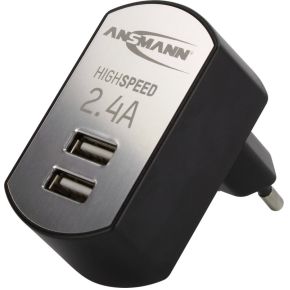 Image of Ansmann 1001-0031 USB-oplader (Thuislader) Uitgangsstroom (max.) 2400 mA 2 x USB Automatische detectie