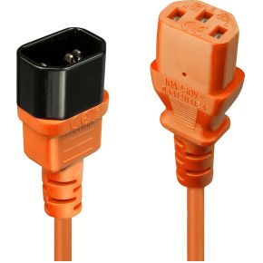 Image of Lindy 30475 2m C13 coupler C14 coupler Oranje electriciteitssnoer