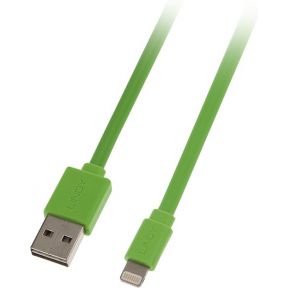 Image of Lindy 31392 1m USB A Lightning Groen USB-kabel