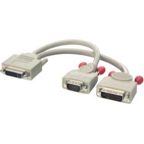 Image of Lindy DVI-I/DVI-D + VGA Monitor Cable