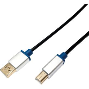 Image of LogiLink 2m, USB2.0-A/USB2.0-B 2m USB A USB B Zwart