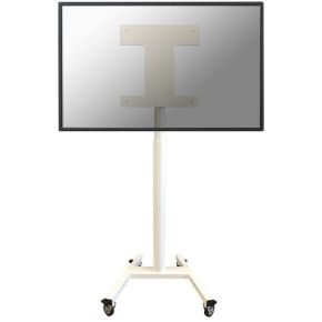 Image of Mobile Flatscreen Floor Stand White 32-55in 115cm Height