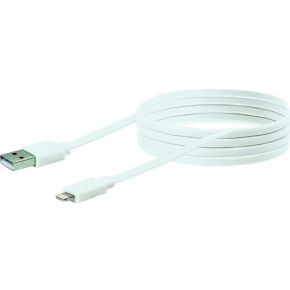 Image of Schwaiger LKF200L532 2m USB A Lightning Wit USB-kabel