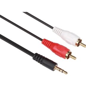 Image of Stereoplug 3.5 mm Naar 2 X Rca Audioplug / Basis / 1.5 M / Verguld