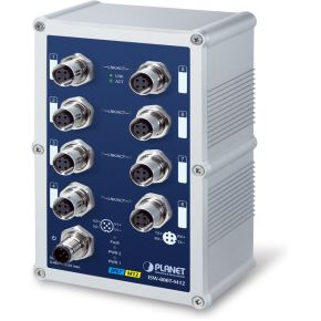 Image of Planet ISW-800T-M12 Unmanaged Fast Ethernet (10/100) Zwart netwerk-switch