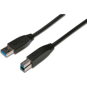 Image of ASSMANN Electronic AK-300115-018-S 1.8m USB A USB B Zwart USB-kabel