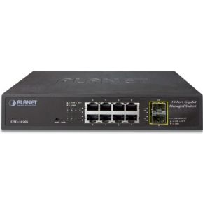 Image of Planet GSD-1020S Managed Gigabit Ethernet (10/100/1000) 1U Zwart netwerk-switch