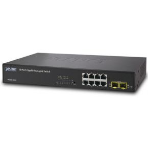 Image of Planet WGSD-10020 Managed L2+ Gigabit Ethernet (10/100/1000) 1U Zwart netwerk-switch