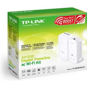 Image of TP-Link Powerline Kit TL-WPA8730 KIT 1.2Gbit, Pass Thru, WiFi Extender
