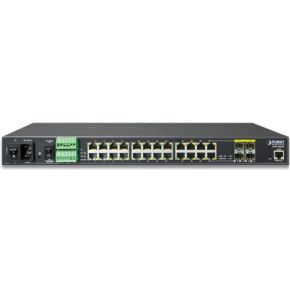 Image of Planet IGSW-24040T Managed L2 Gigabit Ethernet (10/100/1000) 1U Zwart netwerk-switch