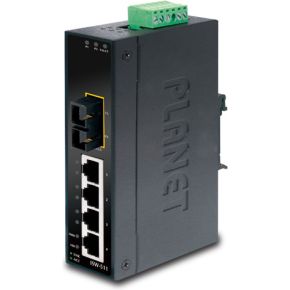 Image of Planet ISW-511S15 Unmanaged L2 Fast Ethernet (10/100) Zwart netwerk-switch